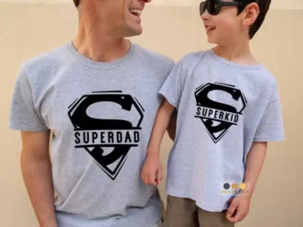 Superdad Superkid Father and Son Matching