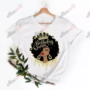 Birthday Queen Shirt, Afro Queen shirt