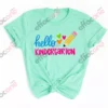 Hello Kindergarten Colorful Hearts Shirt, Hello Kindergarten Shirt, Back To School Outfit