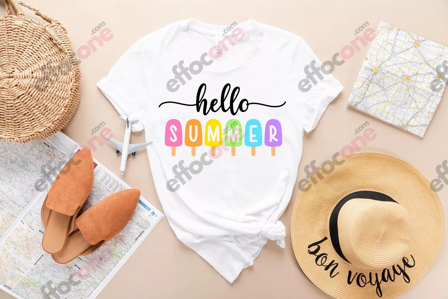 Hello Summer Shirt - Popsicle Written Summer Welcome Outfit