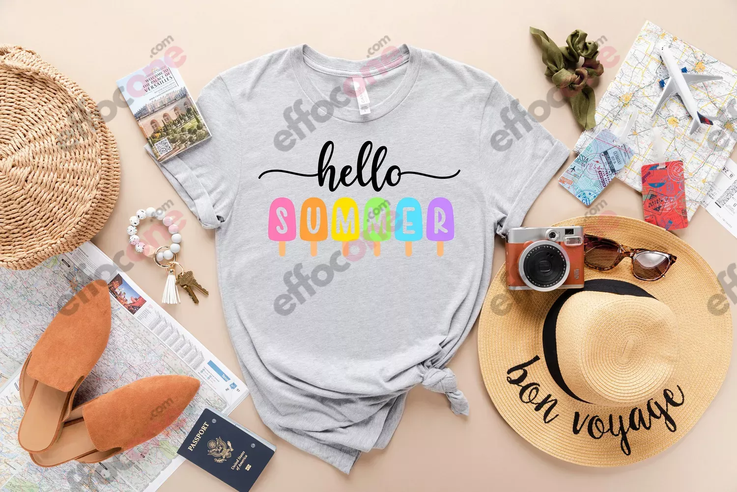 Hello Summer Shirt - Popsicle Written Summer Welcome Outfit