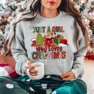 Just A Girl Who Loves Christmas, Holiday Winter Shirt,