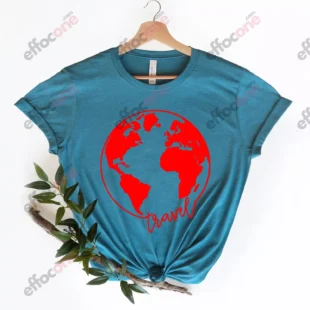 Traveler Gift, Travel Shirt, Vacation Shirt, Travel Lover, World Map Shirt