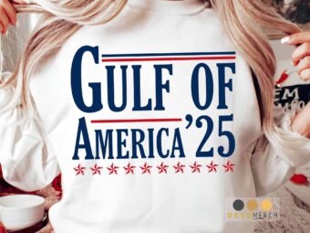 Gulf of America 2025 patriotic t-shirt – bold USA typography design