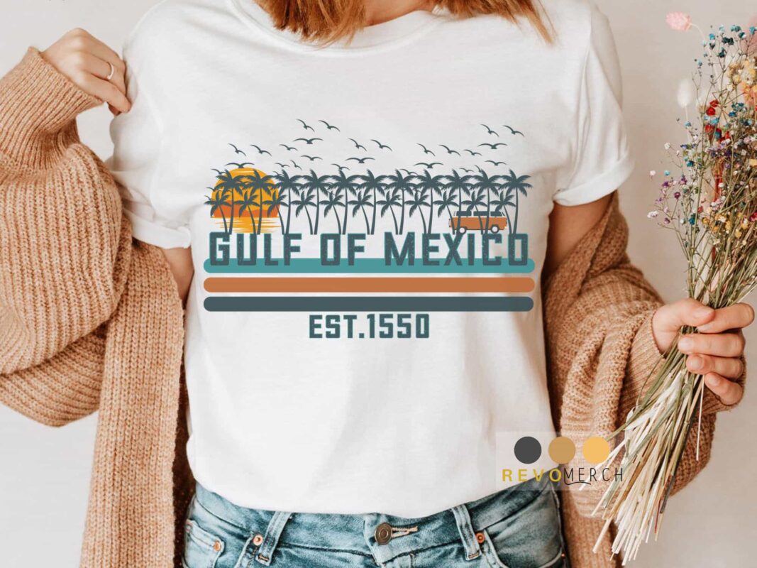 Gulf of Mexico 1550 vintage t-shirt with retro coastal design