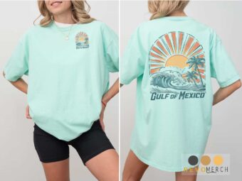 Retro surf culture apparel with tropical aesthetic