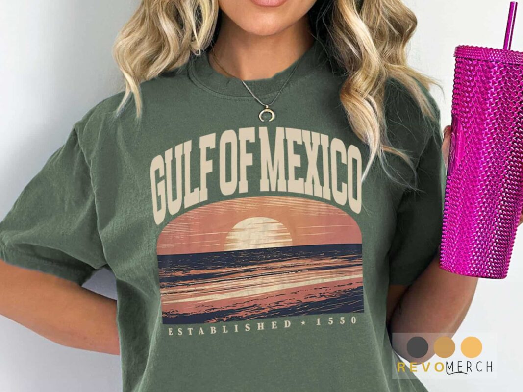 Gulf of Mexico Sunset 1550 vintage t-shirt with stunning sunset design